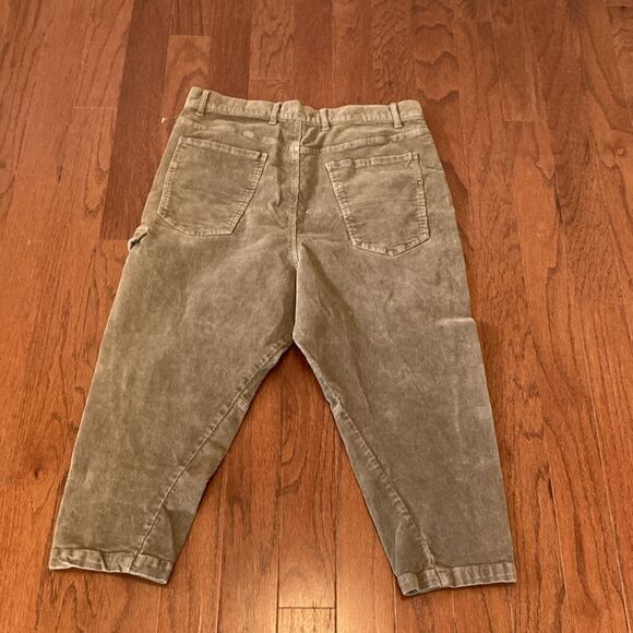 FIVE FOUR Los Angeles 34 High Waisted Gold Western Unisex Corduroy Cargo Jeans - Picture 12 of 13